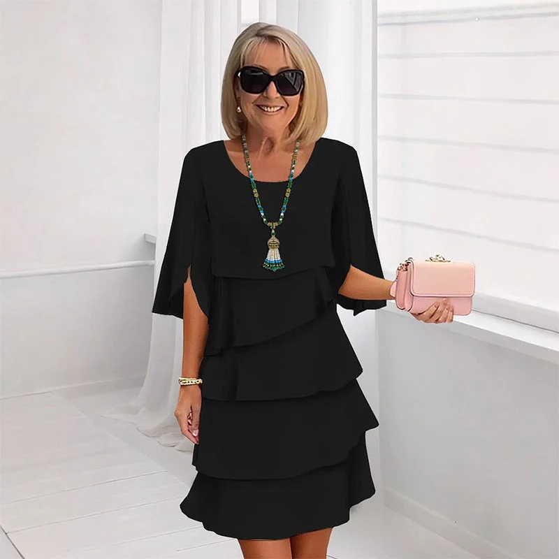 Abito a Strati Chic con Maniche a Palloncino per Donna - Image 3