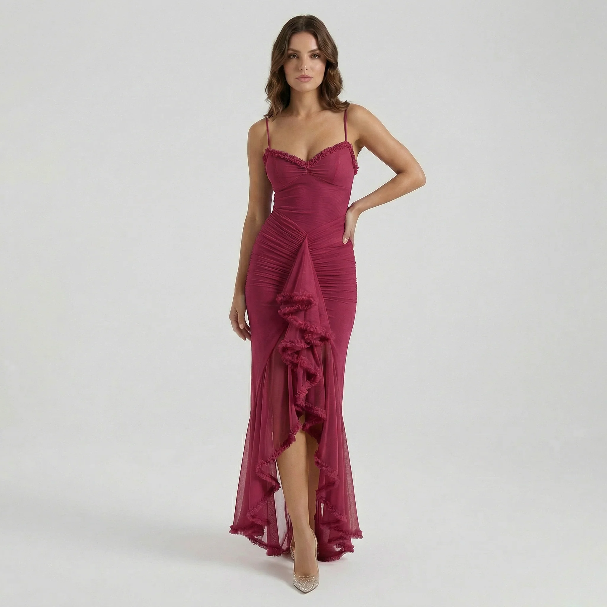 Abito Maxi Elegante da Donna con Spacco – Vestito Lungo Estivo Fluido - Image 2