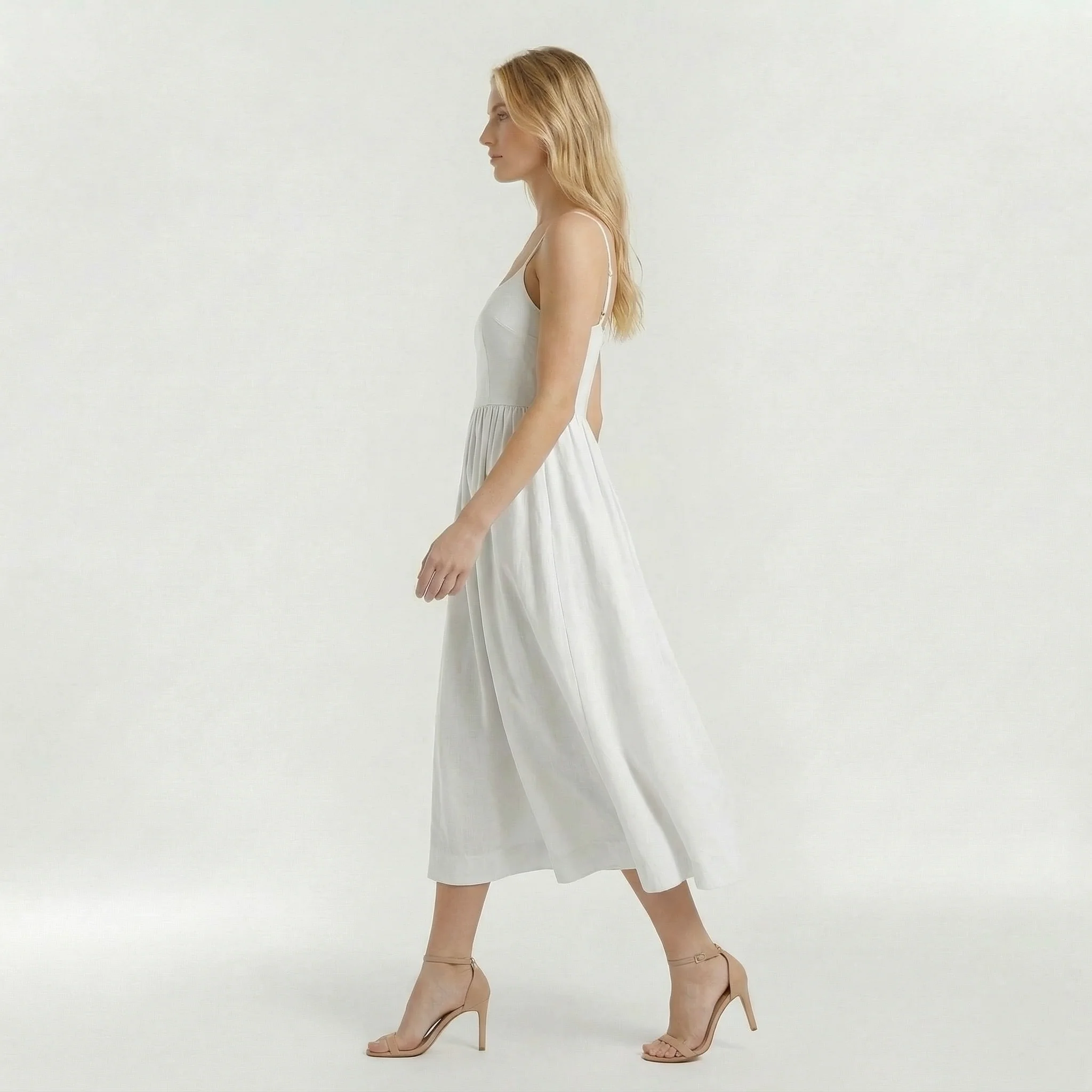 Abito midi A-line da donna stile ascot per invitata matrimonio - Image 5