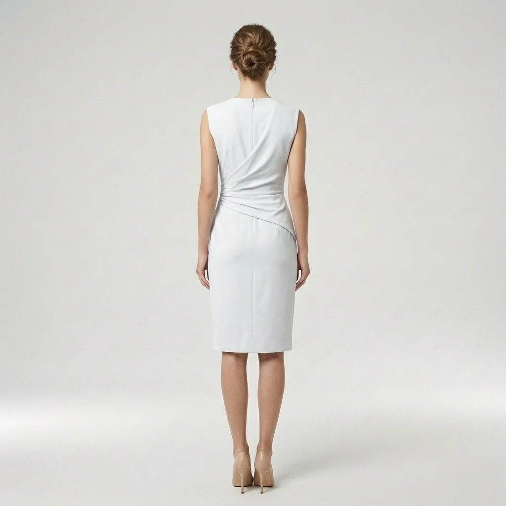 Abito Midi Elegante da Donna Senza Maniche – Vestito Slim Fit Raffinato - Image 10