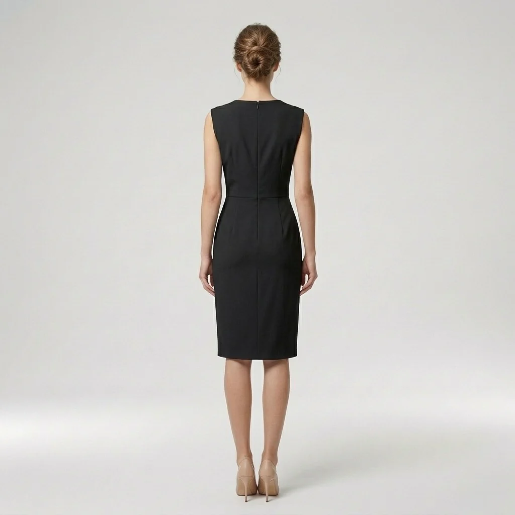 Abito Midi Elegante da Donna Senza Maniche – Vestito Slim Fit Raffinato - Image 12