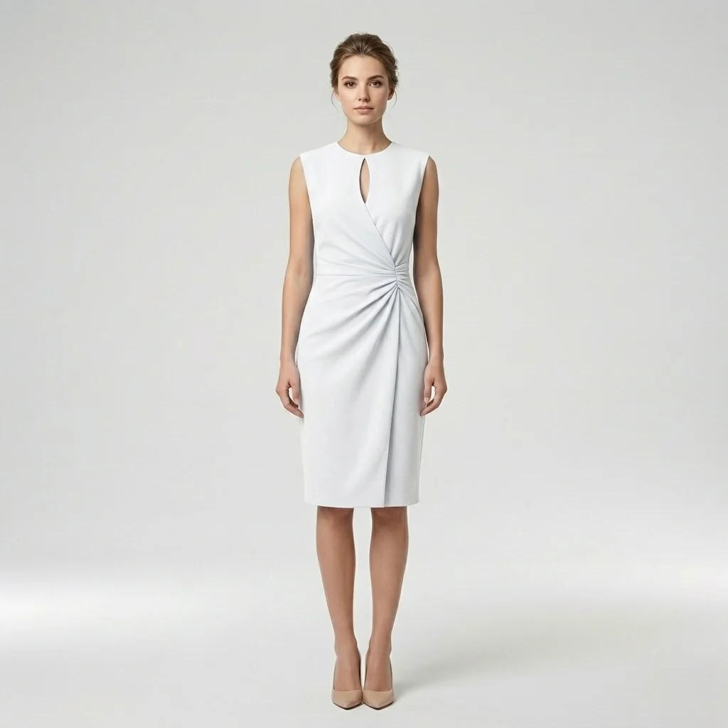 Abito Midi Elegante da Donna Senza Maniche – Vestito Slim Fit Raffinato - Image 2
