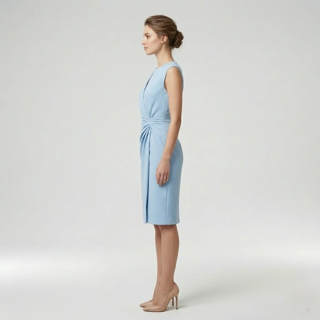 Abito Midi Elegante da Donna Senza Maniche – Vestito Slim Fit Raffinato - Image 7