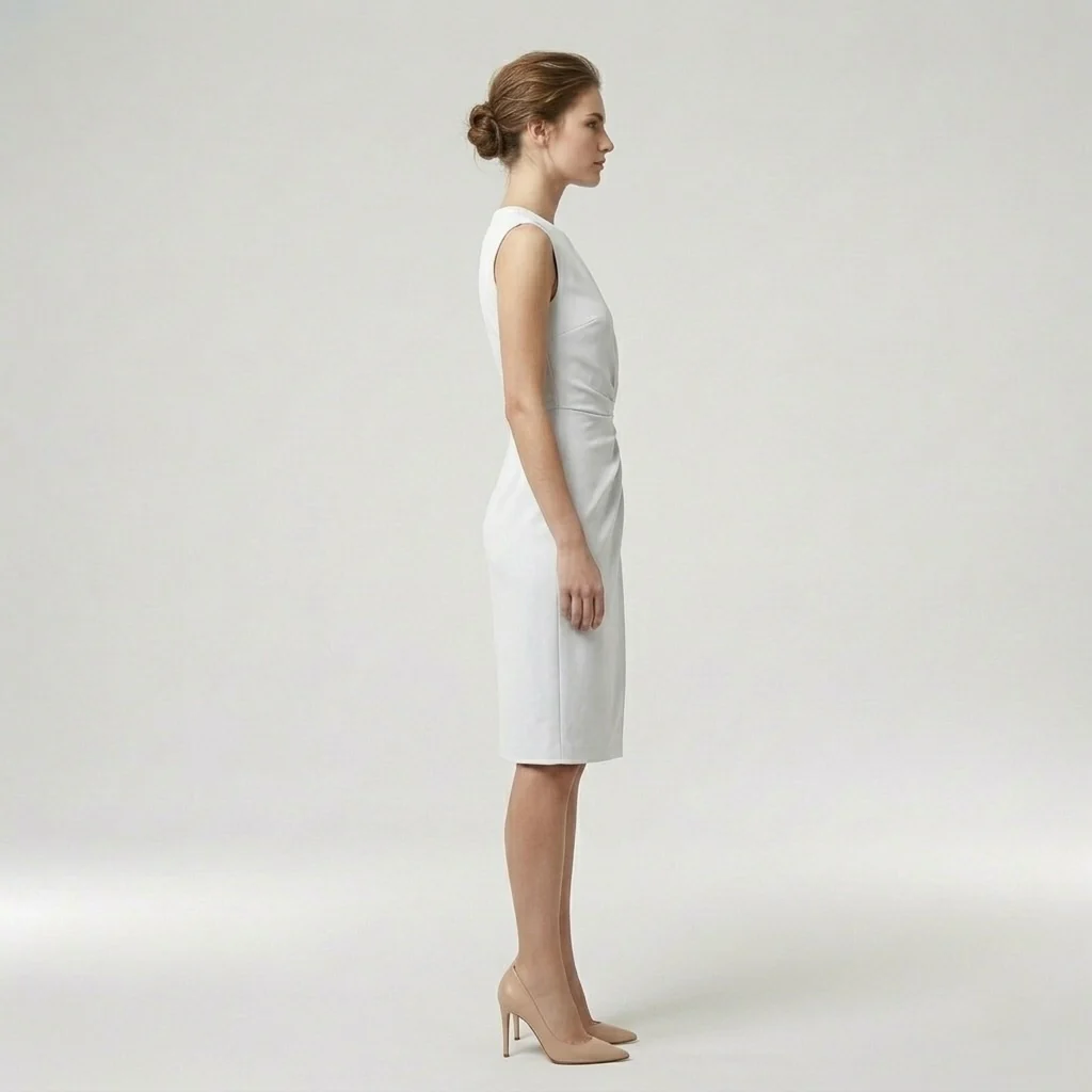 Abito Midi Elegante da Donna Senza Maniche – Vestito Slim Fit Raffinato - Image 9