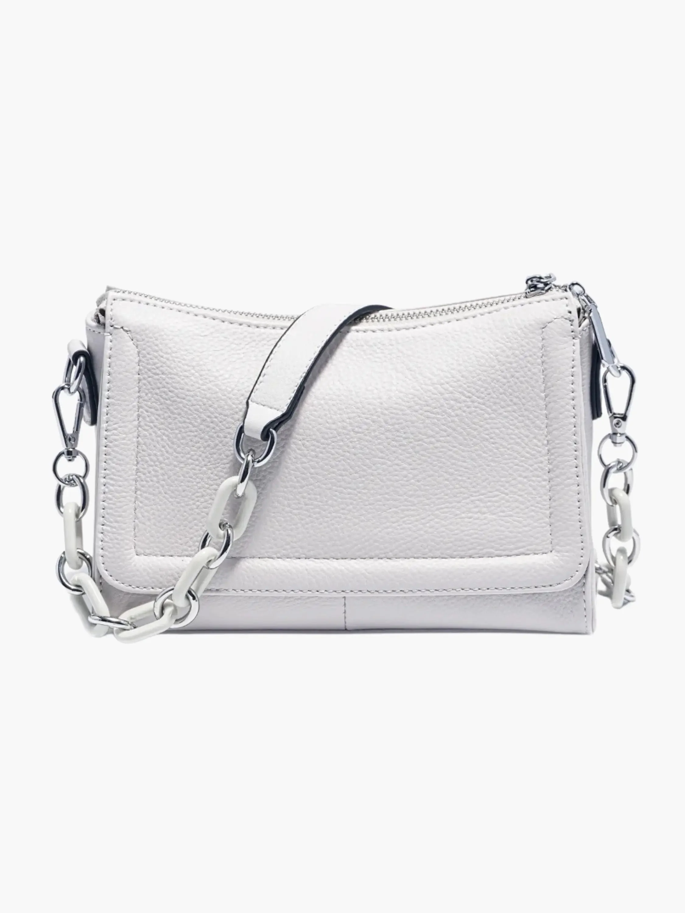 Ada | Borsa a tracolla in pelle bianca elegante - Image 3