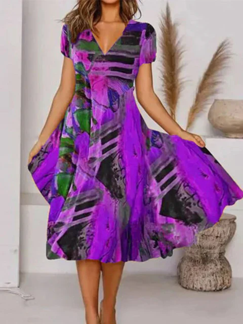 Adaline - Sommer boho kjole med V-udskæring - Image 4