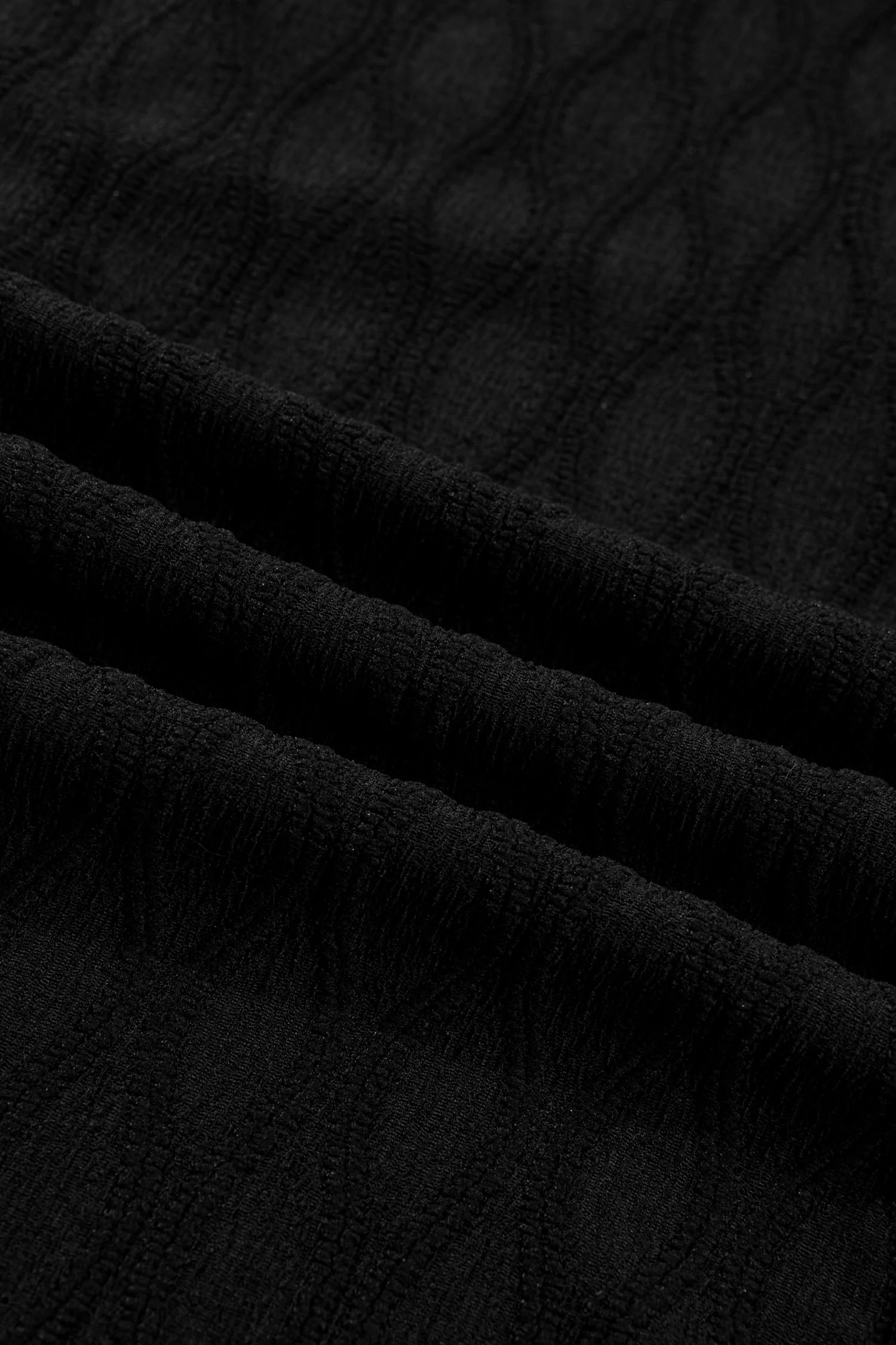 Blusa Testurizzata a Tinta Unita con Scollo a V e Maniche a Sbuffo - Image 10