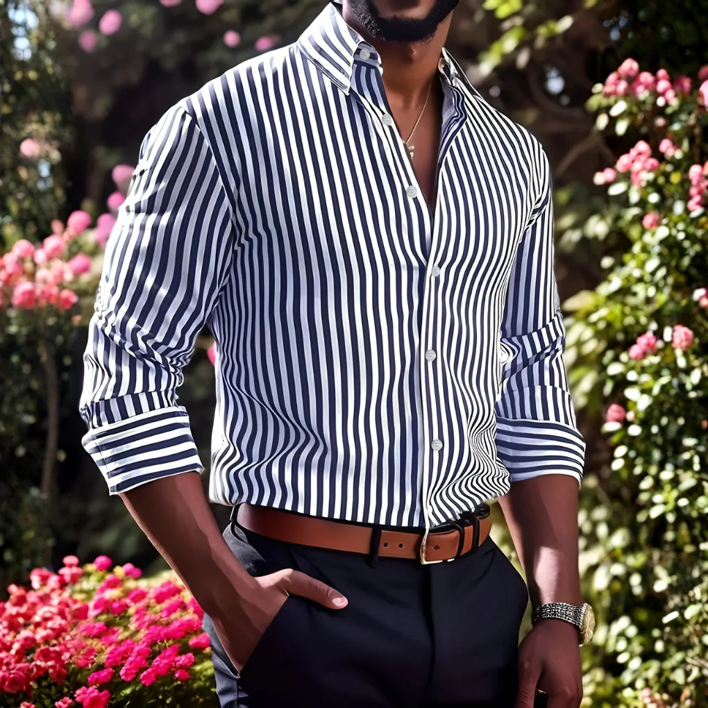 Camicia a Righe in Cotone