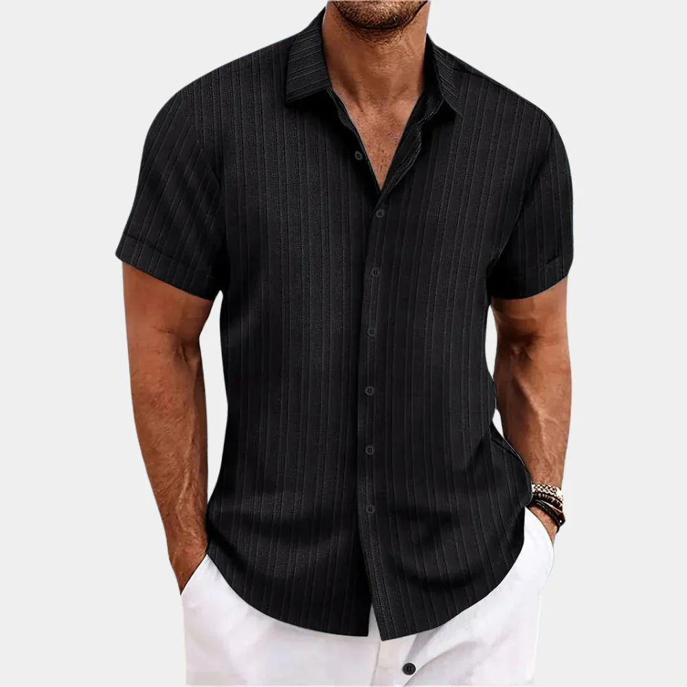 Camicia in misto lino da uomo - Image 3