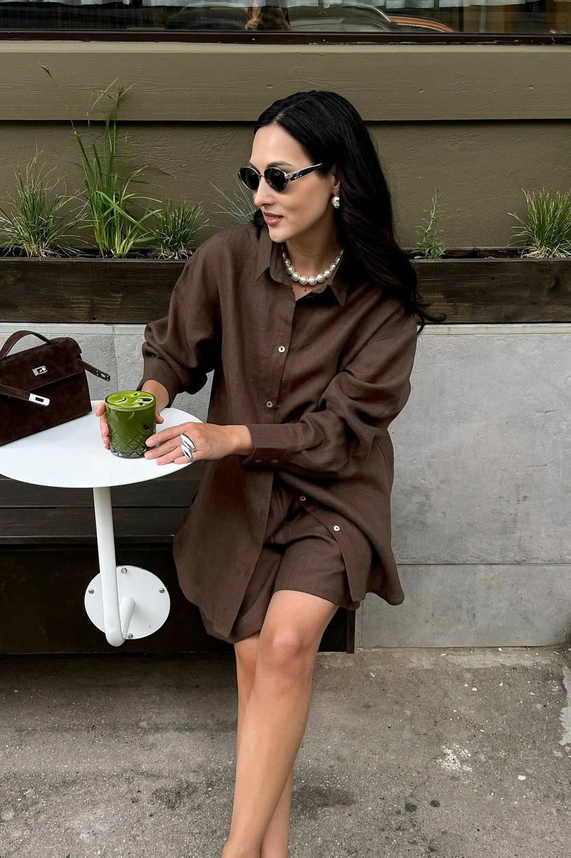 Cardigan Chic Casual Completo Due Pezzi con Shorts - Image 7