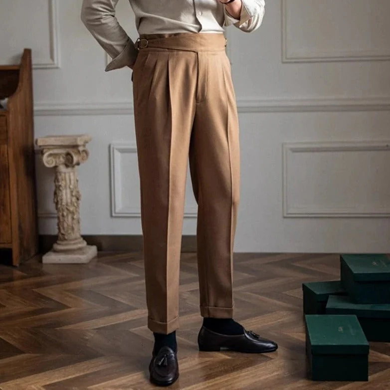 Elegante Pantalone Uomo Classico Piega Regolatori Laterali - Image 4