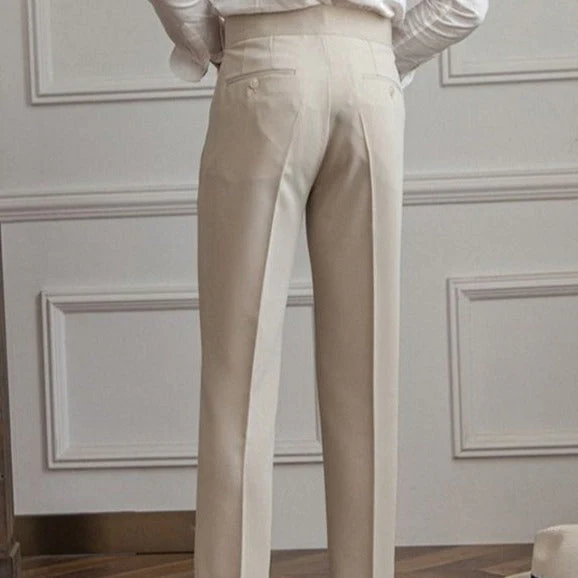 Elegante Pantalone Uomo Sartoriale Piega Gamba Dritta - Image 7