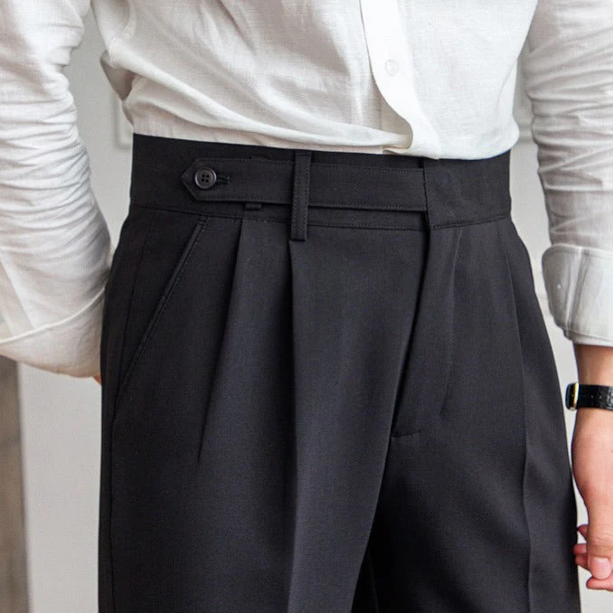 Elegante Pantalone Uomo Sartoriale Piega Gamba Dritta - Image 9