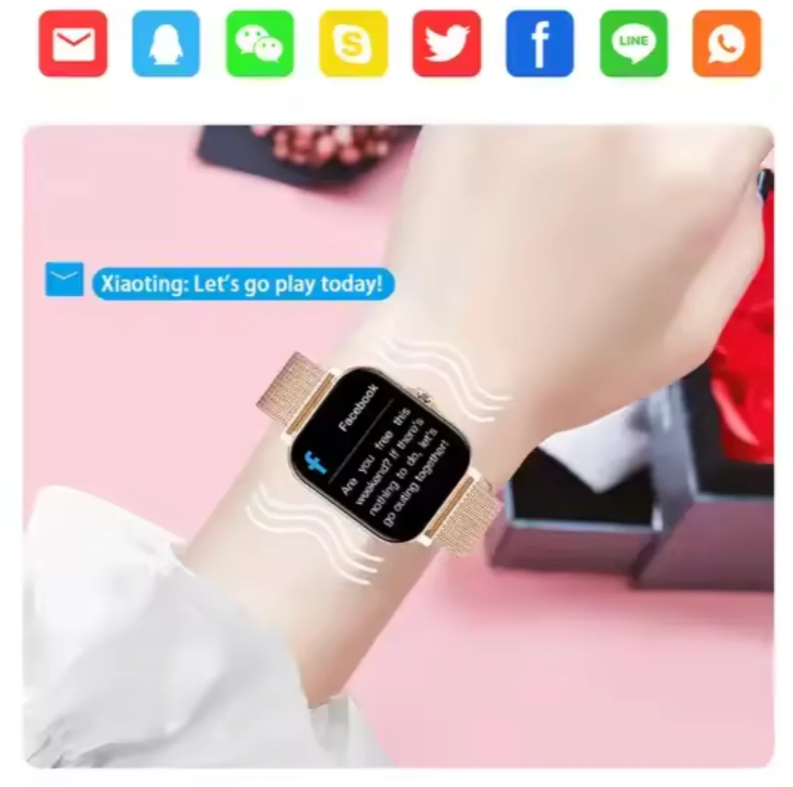 Elegante smartwatch con monitoraggio della salute e dell'attività per donna - Image 9