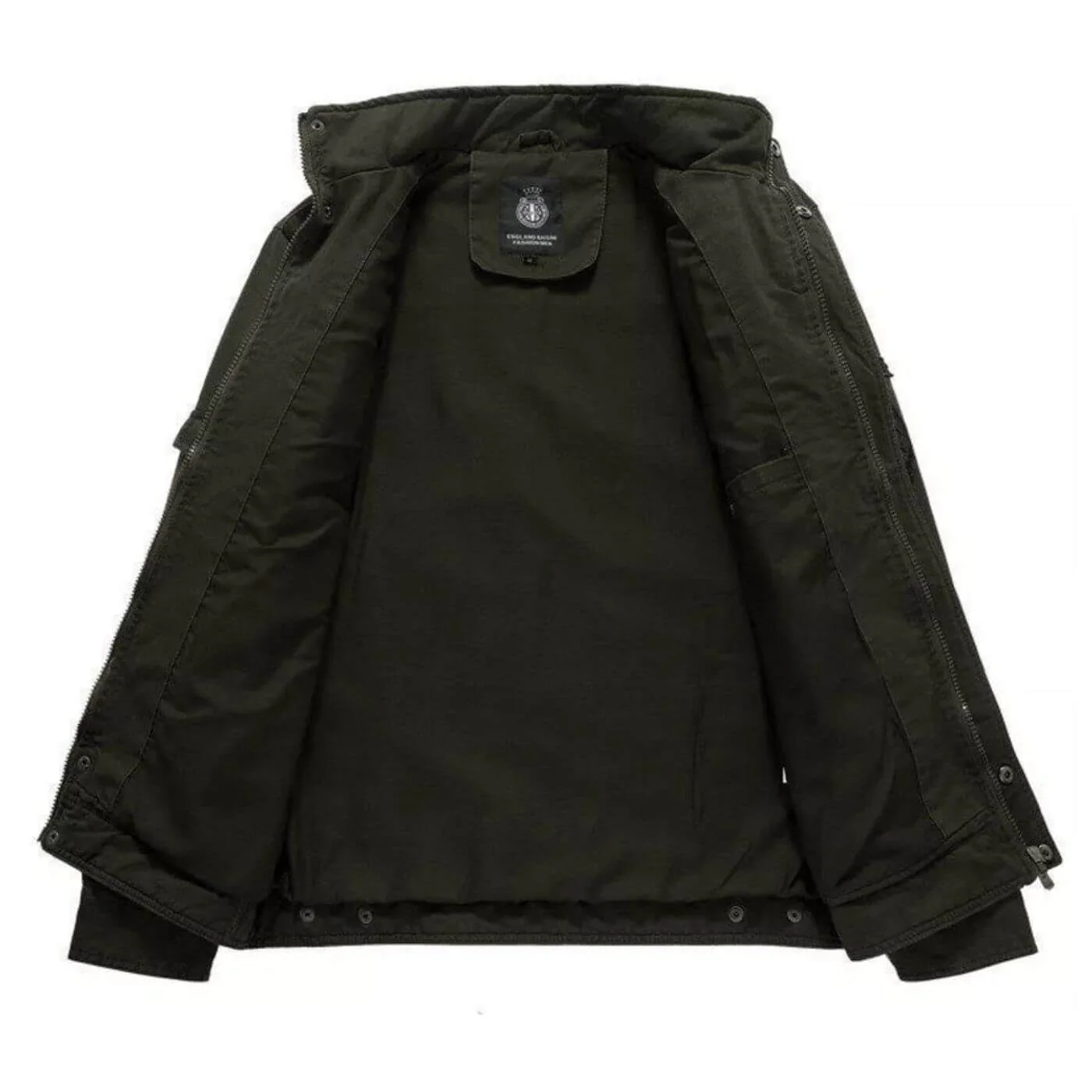 Giacca Cargo Strutturata Premium da Uomo – Giacca Militare in Cotone con Collo Alto - Image 4