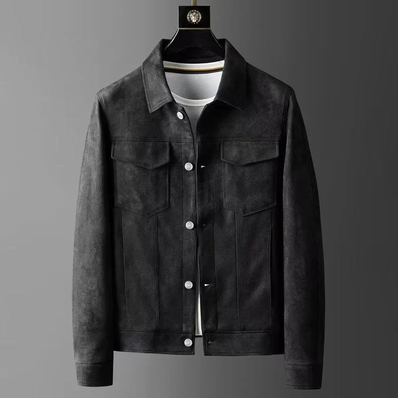 Giacca in pelle scamosciata da uomo - Design Elegante e Senza Tempo - Image 3