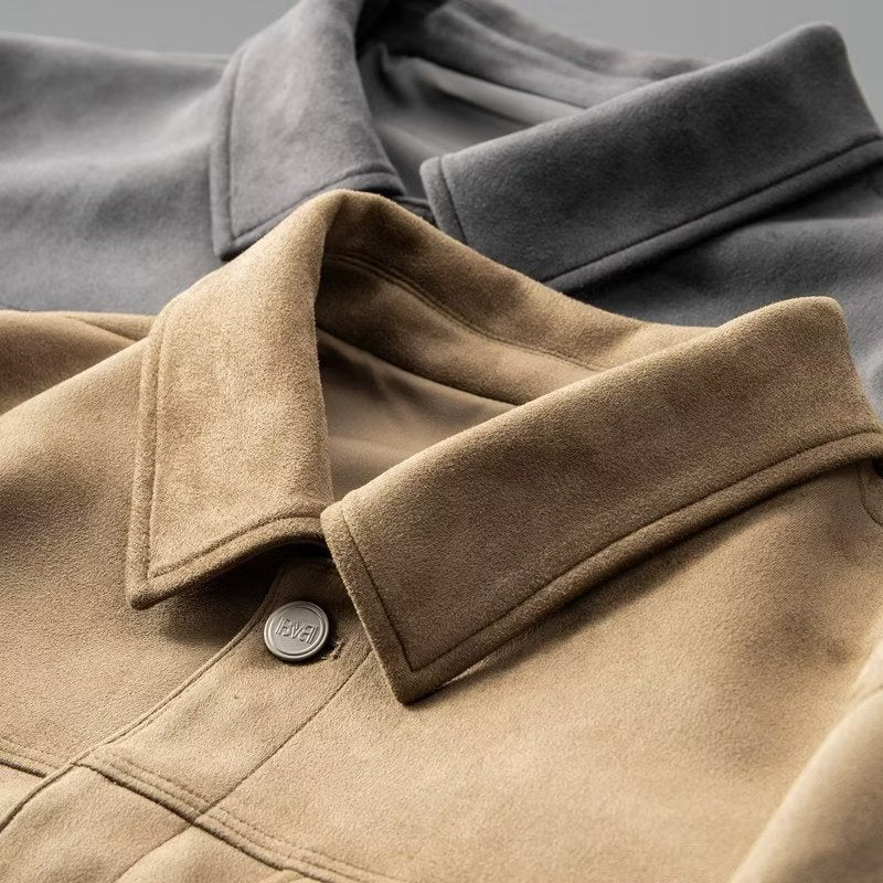 Giacca in pelle scamosciata da uomo - Design Elegante e Senza Tempo - Image 4