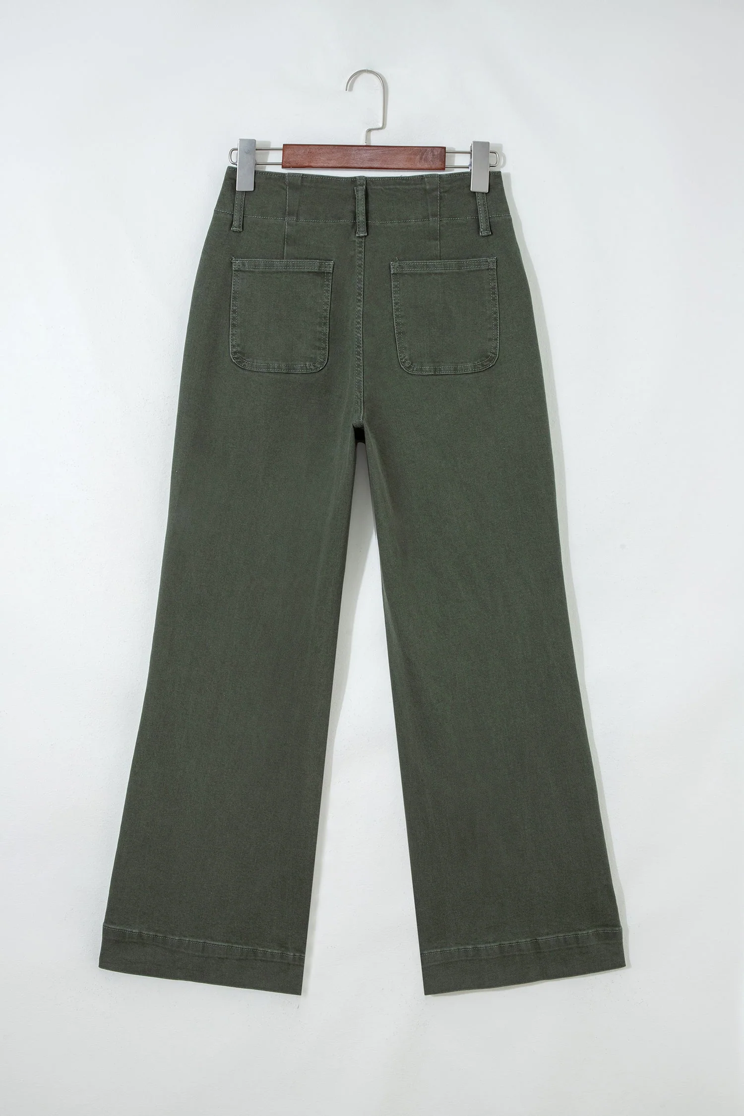 Jeans a zampa a vita alta con 2 bottoni - Image 10
