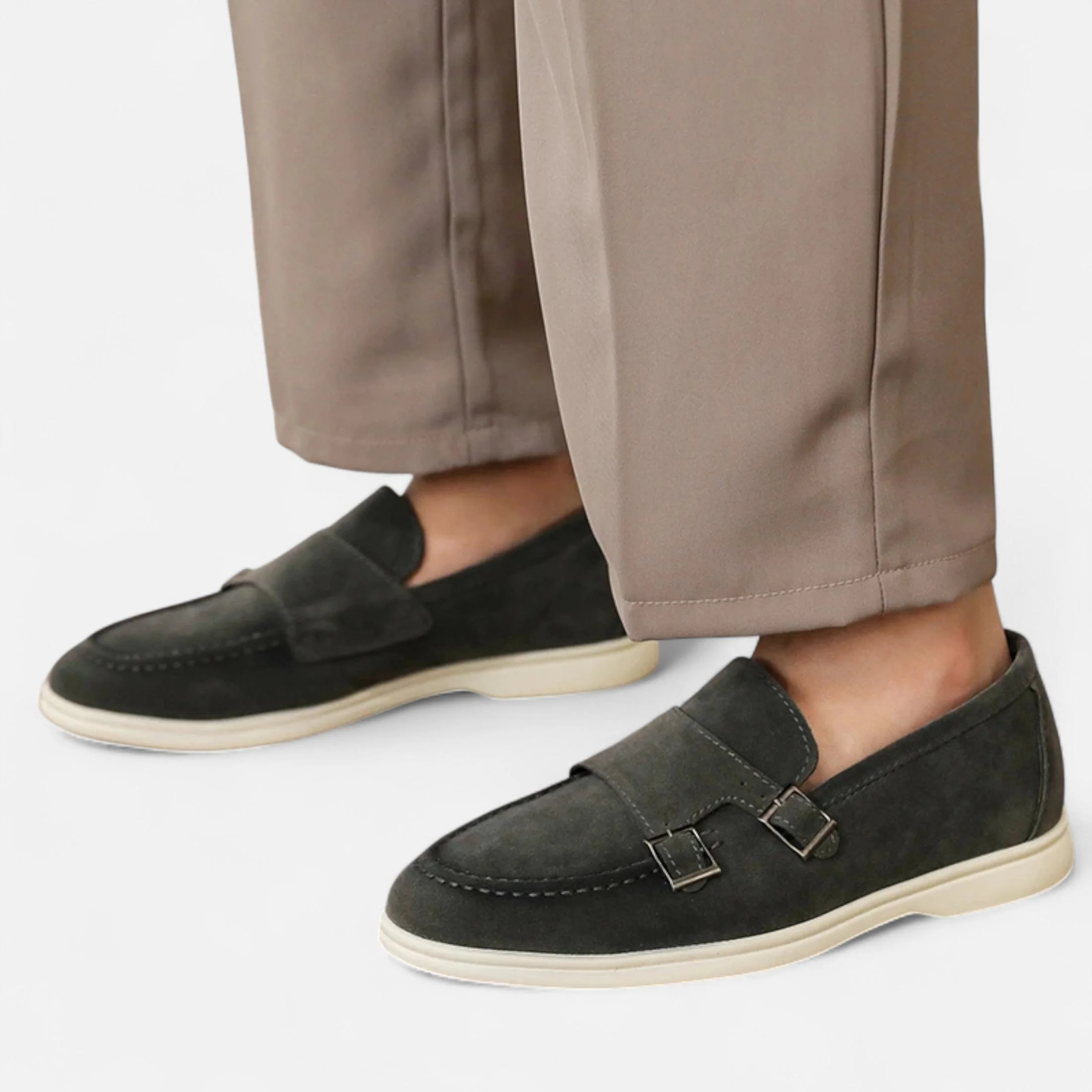 Mocassini Monk Strap in Scamosciato da Uomo – Eleganza Slip-On - Image 8