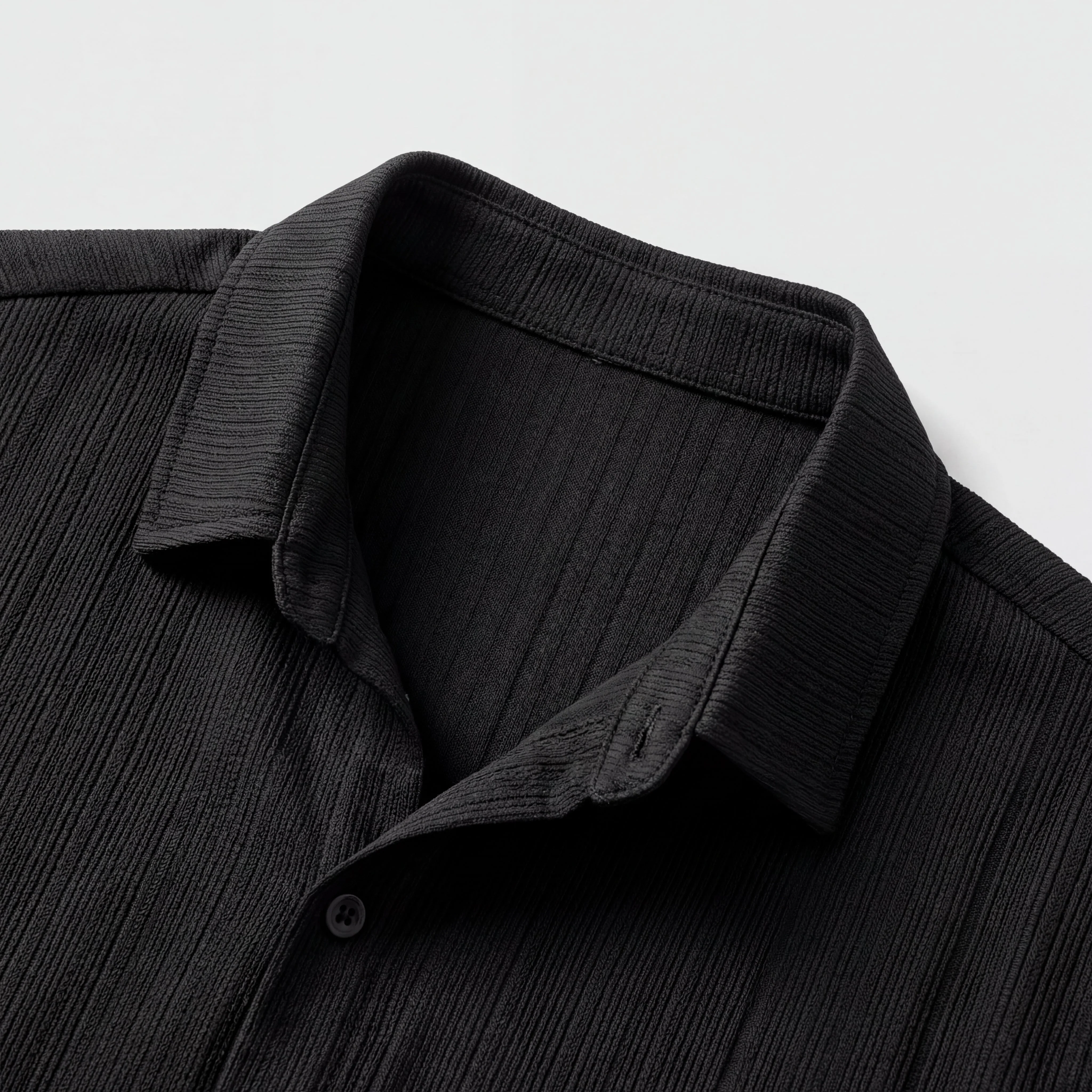 Camicia da uomo a righe a maniche corte con colletto classico - Image 7