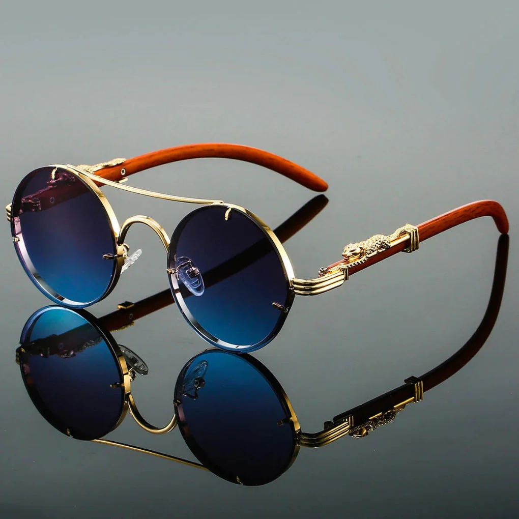Occhiali da Sole Vintage a Doppio Ponte - Stile Retrò e Protezione Moderna