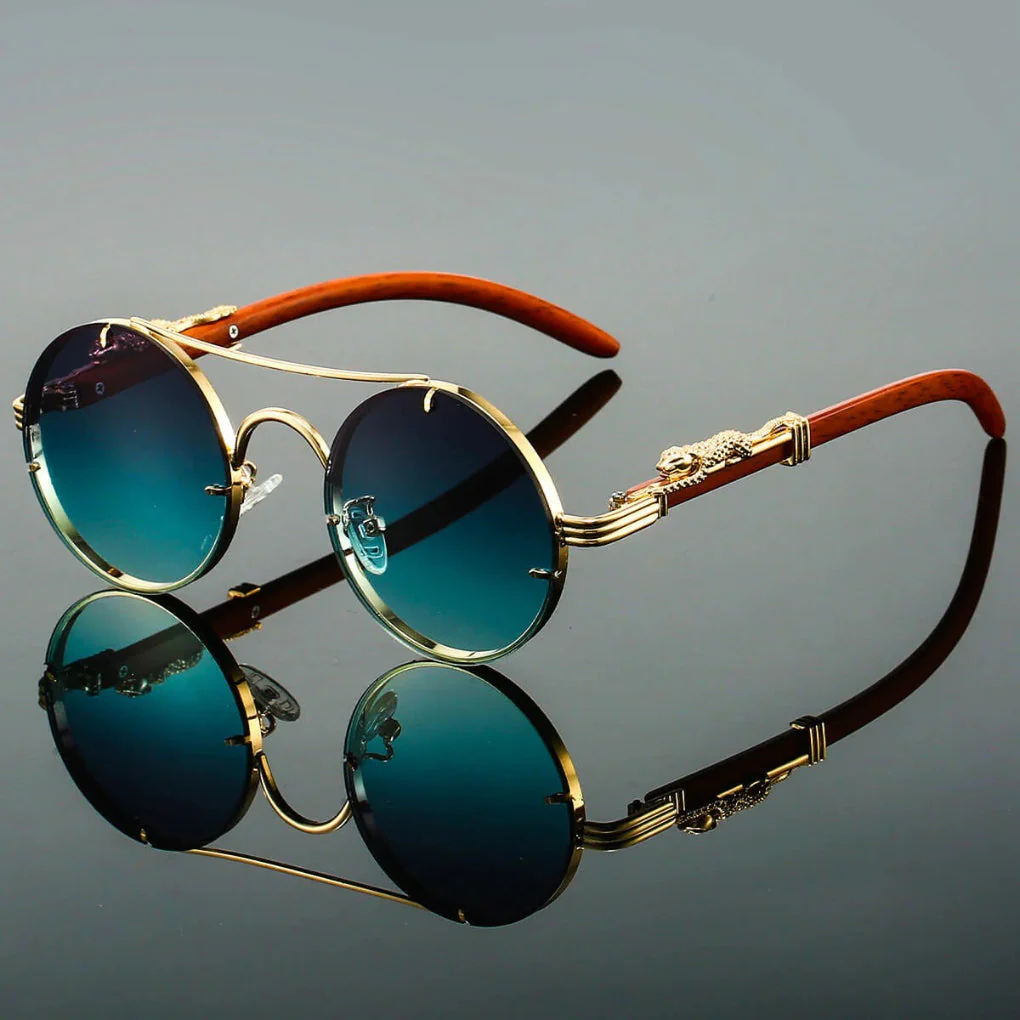 Occhiali da Sole Vintage a Doppio Ponte - Stile Retrò e Protezione Moderna - Image 2