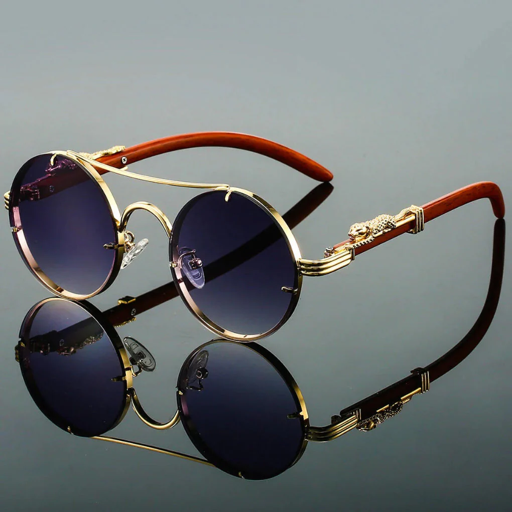 Occhiali da Sole Vintage a Doppio Ponte - Stile Retrò e Protezione Moderna - Image 4