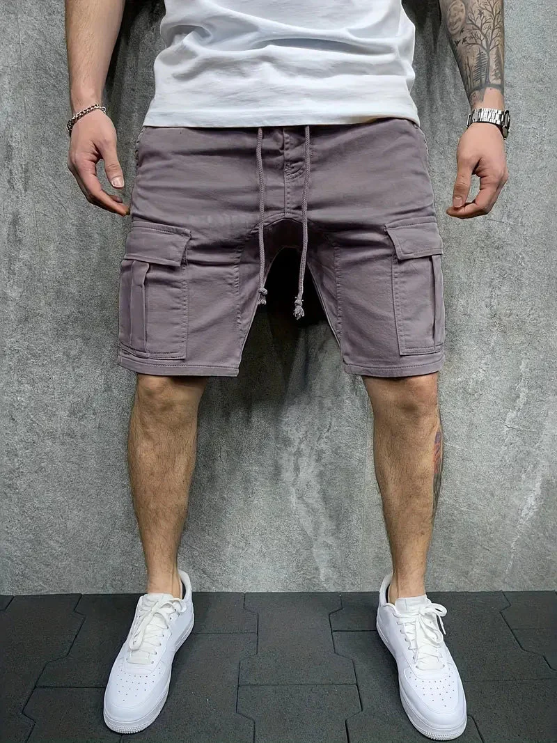Pantaloncini Cargo da Uomo con Coulisse - Image 6