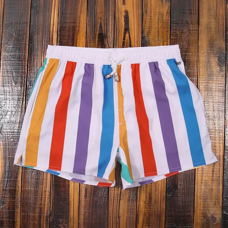 Pantaloncini da Bagno da Uomo – Design a Righe ad Asciugatura Rapida - Image 7
