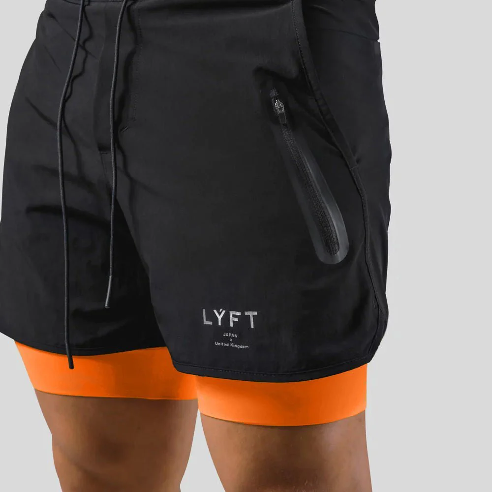 Pantaloncini da Palestra da Uomo – Design 2-in-1 con Fodera a Compressione