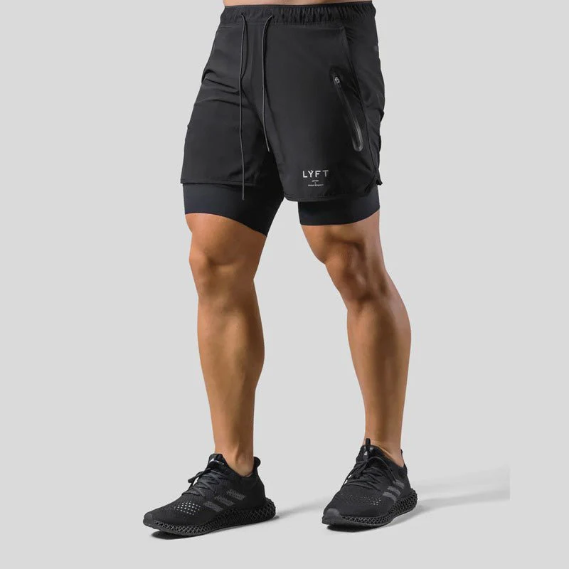 Pantaloncini da Palestra da Uomo – Design 2-in-1 con Fodera a Compressione - Image 3