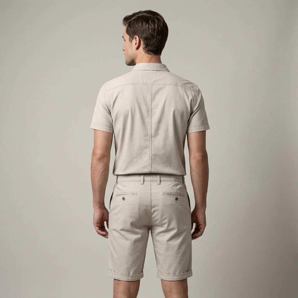 Pantaloncini da uomo in cotone con tasche - Image 12