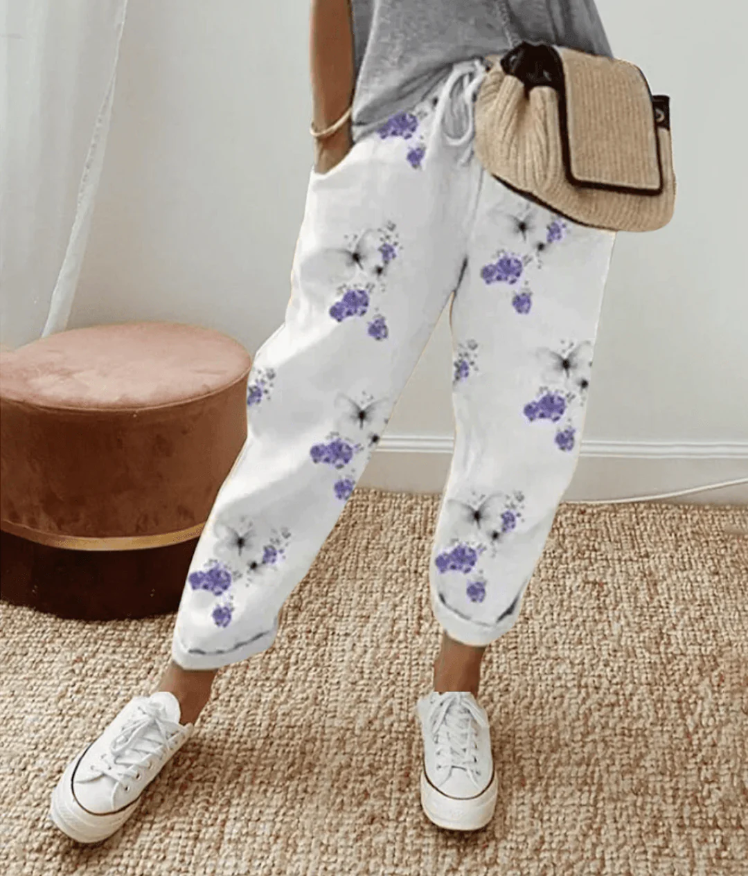 Pantaloni classici da donna in lino leggero - Image 4