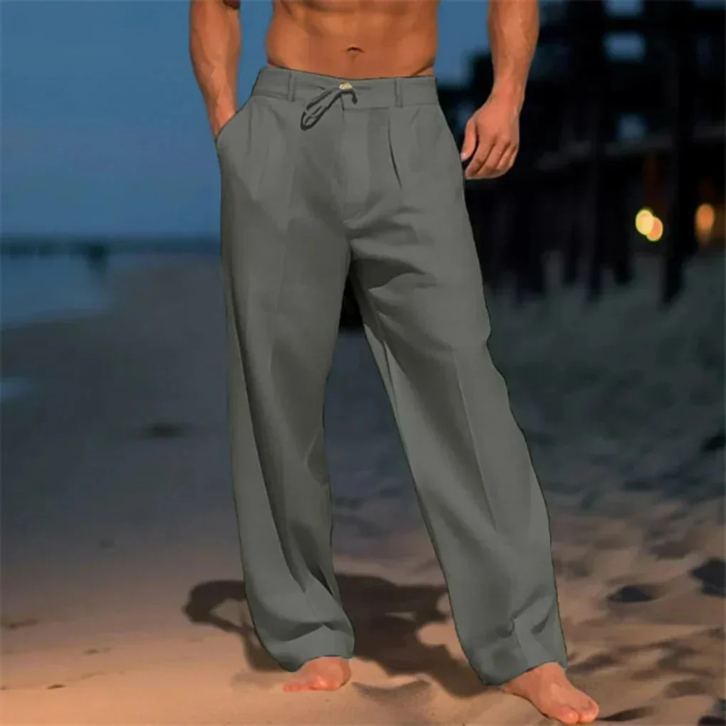 Pantaloni Eleganti in Lino da Uomo