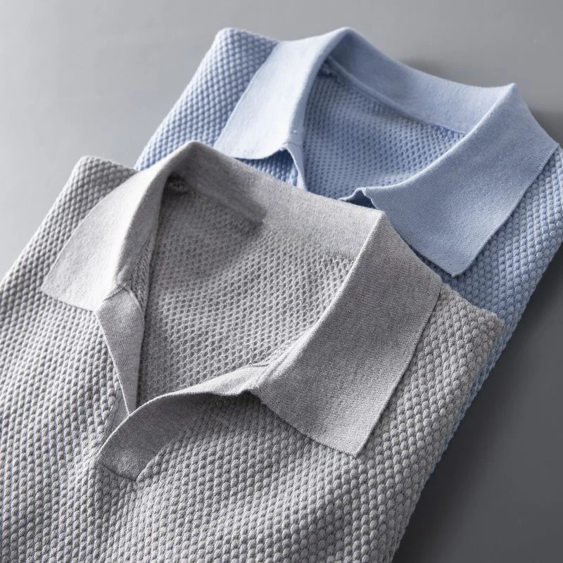 Polo da uomo a maniche corte in maglia testurizzata - Image 6
