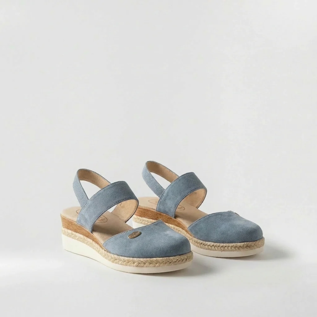 Sandali espadrillas da donna con cinturino e suola platform estiva - Image 4