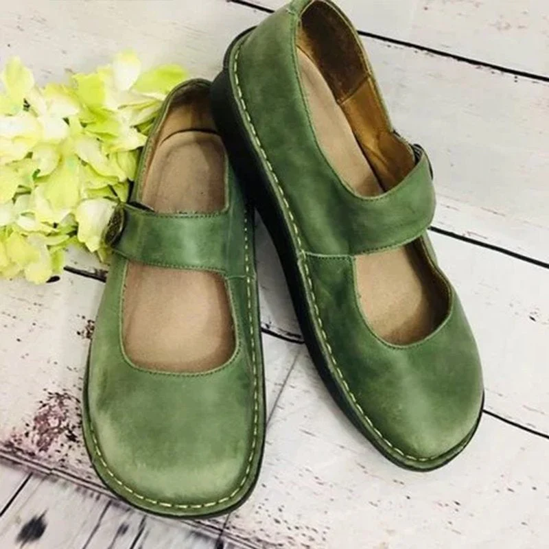 Scarpe da donna in stile retrò comode in pelle scamosciata – Suola morbida leggera e calzature casual per tutti i giorni - Image 6