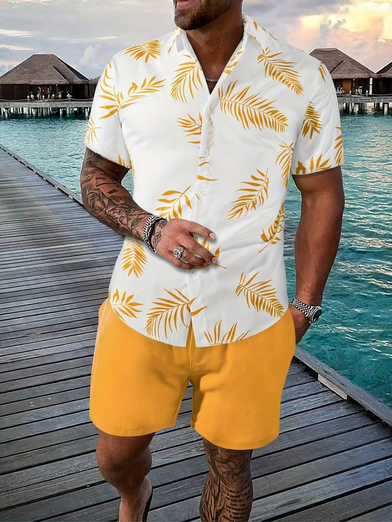 Set Estivo Camicia e Shorts da Uomo - Image 2