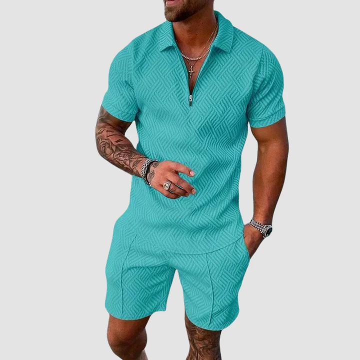 Set Estivo Due Pezzi da Uomo - Comfort Casual per le Giornate Estive - Image 3