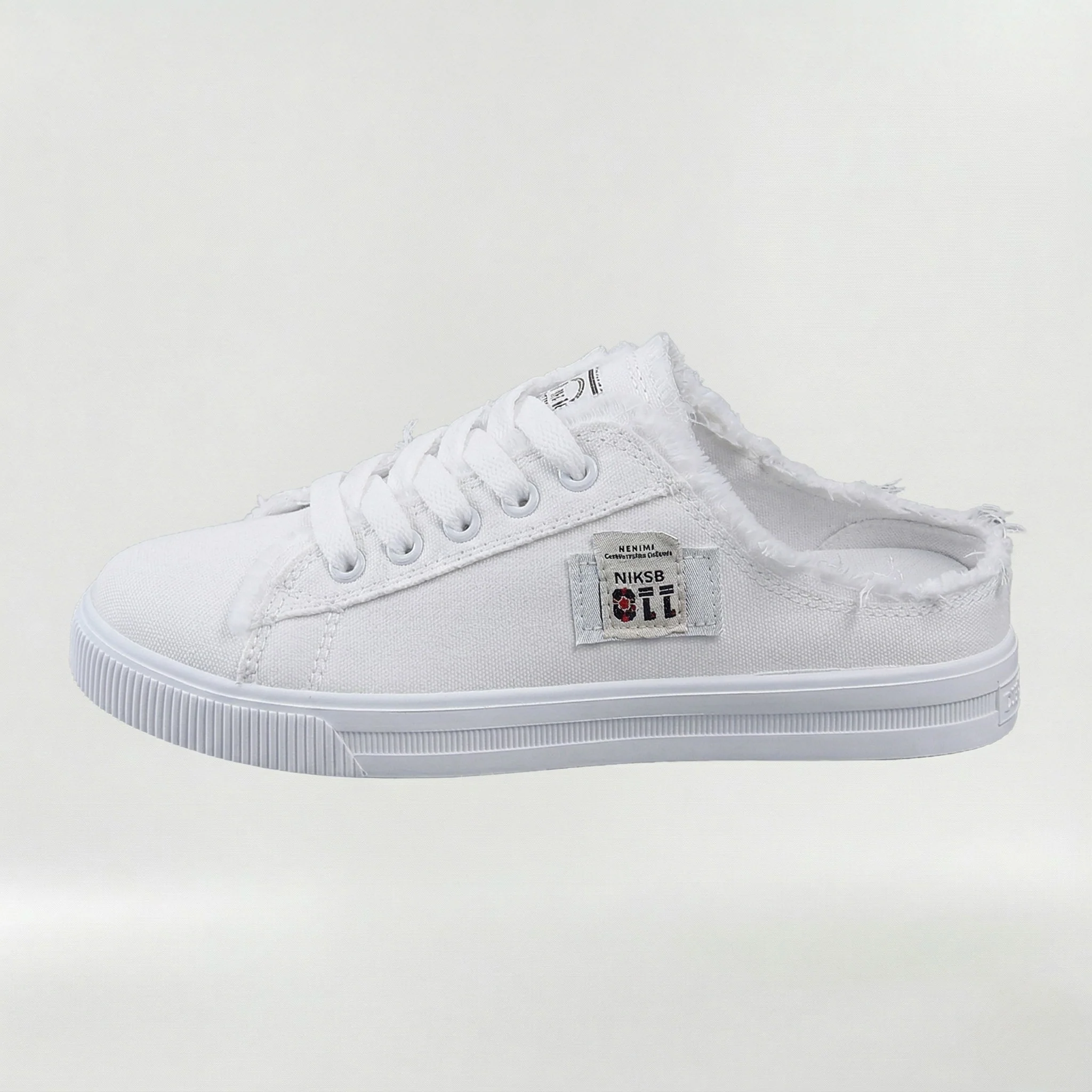 Sneakers Donna Casual in Tela con Lacci Scarpe Basse Estive Comode Senza Tallone - Image 4