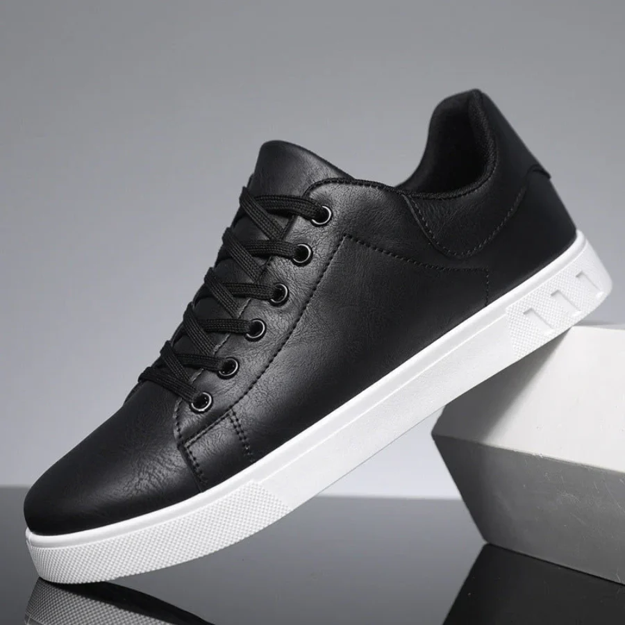 Sneakers eleganti in pelle da uomo - Scarpe casual con lacci - Image 2