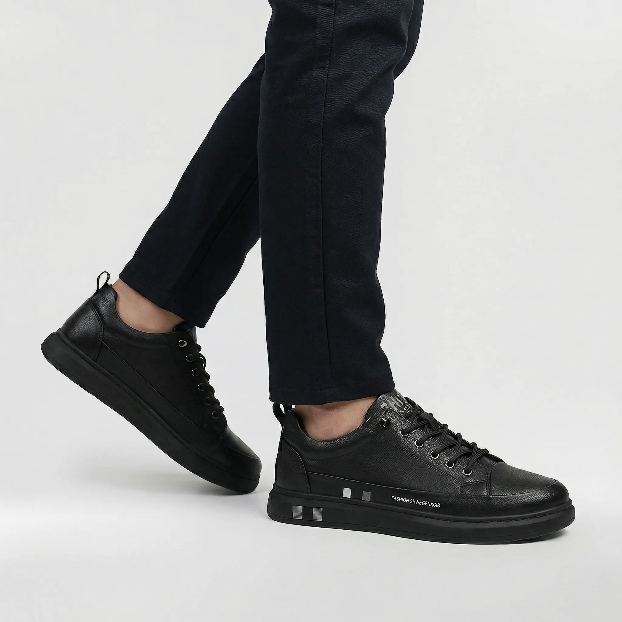 Sneakers Uomo Casual in Pelle Sintetica con Lacci Scarpe Basse Sportive Urbane - Image 5