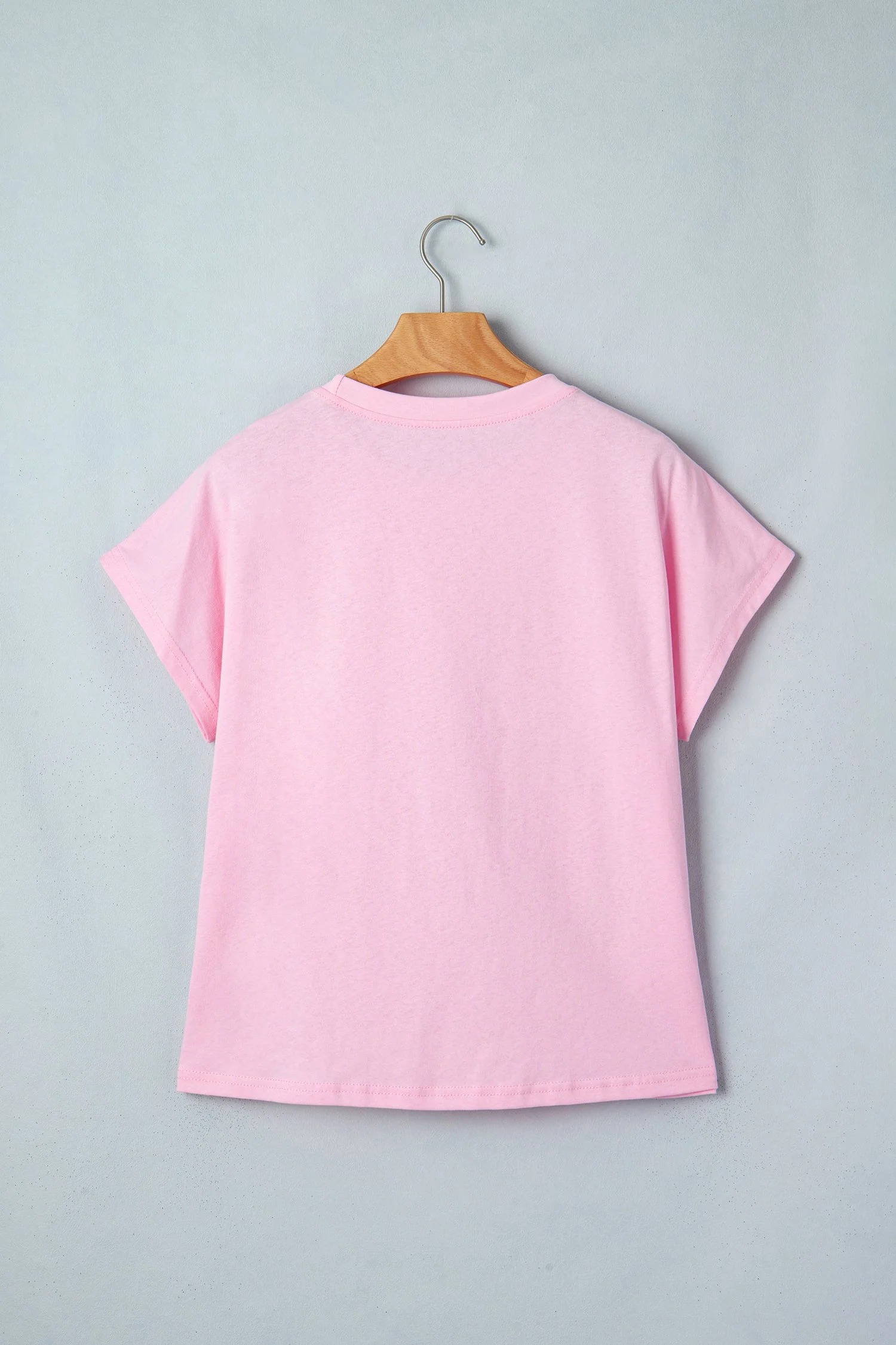 T-shirt in cotone con fiocco leopardato ricamato e girocollo - Image 7