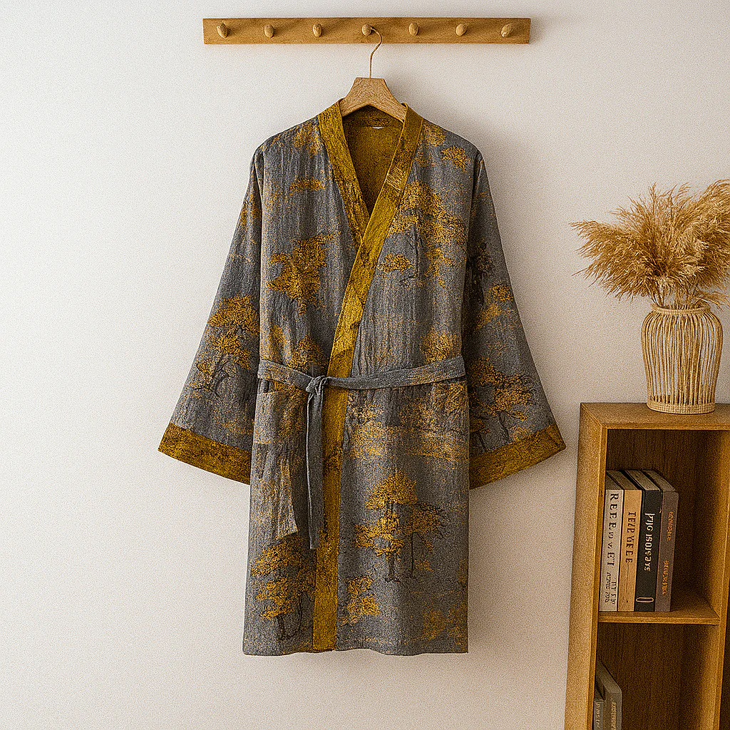Vestaglia Kimono da Uomo in Cotone Leggero - Image 3