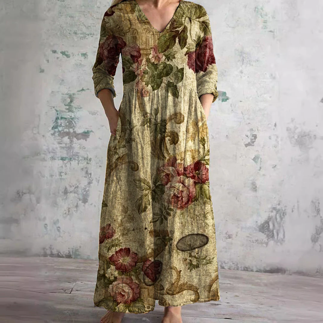 Vestito Estivo da Donna con Scollo a V e Stampa Floreale - Image 8